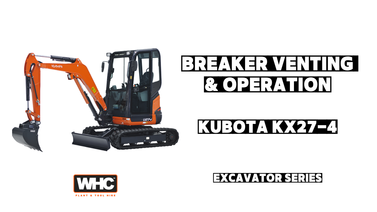 Breaker Venting & Operation 3T Excavator Kubota (KX27-4) Image