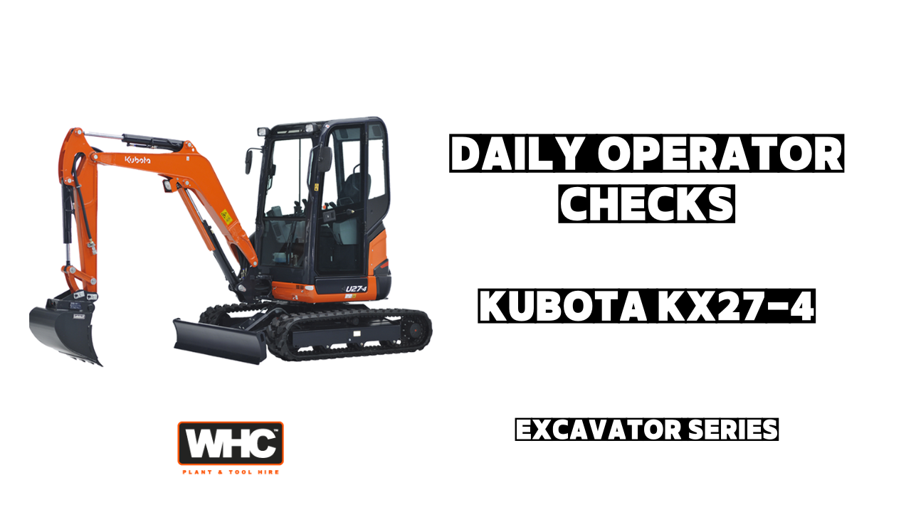 Daily Operator Checks 3T Excavator (Kubota KX27-4) Image