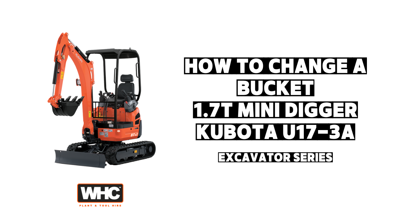 How To Change A Bucket 1.7T Excavator (U17-3A Kubota Image