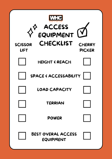 WHC Hire Access Hire Checklist