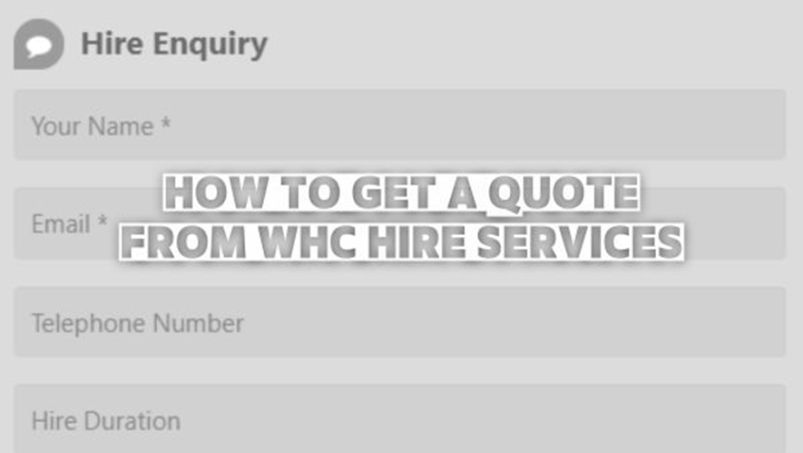 How To Get A Quote From WHC Hire Services Image