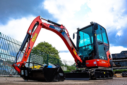 whc hire mini digger kubota kx19-4