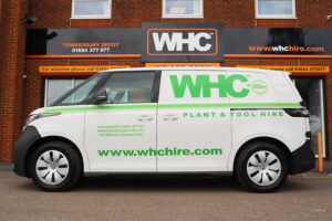 WHC Hire EV Support Vehicle side