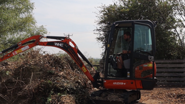 WHC Hire Mini digger landscaping projects 