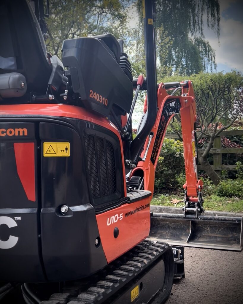 WHC Hire Mini Digger for summer landscaping projects