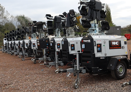 9m towerlights on hire from WHC Hire